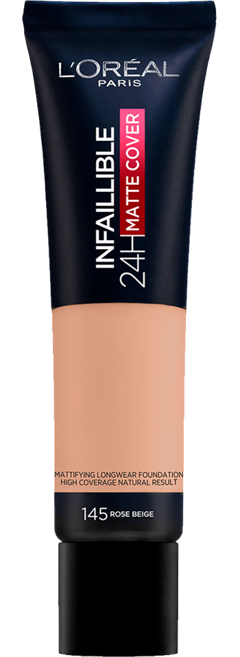 3600523784424 Infaillible 24 Hr Matte Cover Foundation 145 Rose Beige